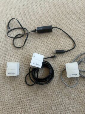 Netgear Powerline AV500 Gigabit Network SET of 3 + Ethernet to USB Adapter